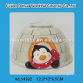 Ceramic candle holder in penguin shape